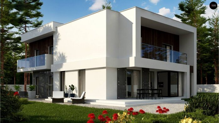 Проект дома Ux39 GP2 - 4 Двухэтажные дома в Украине