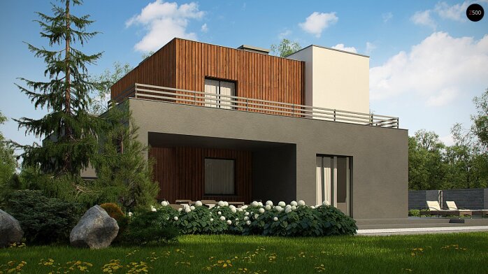 Проєкт будинку Ux74 - Двоповерхові дома в Україні
