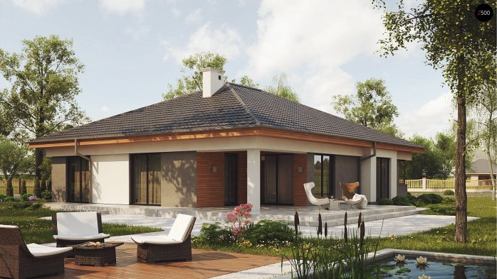 Проект дома U281 - 2 Одноэтажные дома в Украине