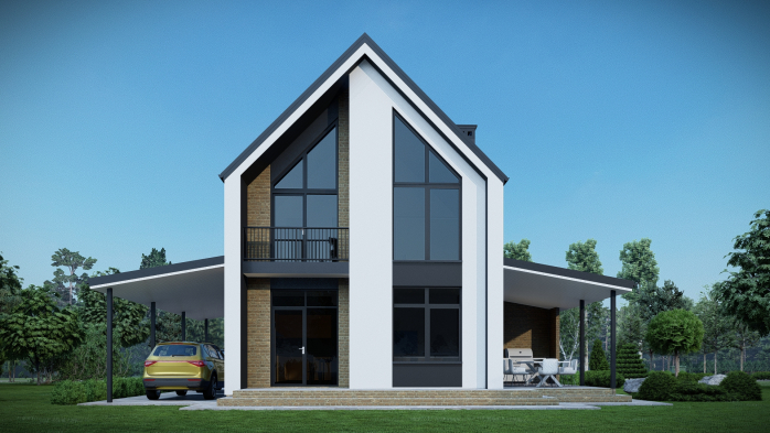 Проєкт будинку DBT 633-2 - Двоповерхові дома в Україні