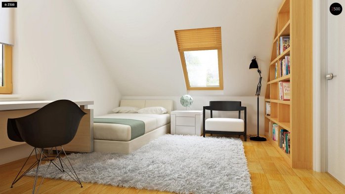 Проєкт будинку U34 - З мансардним поверхом дома в Україні