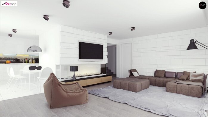 Проект дома Ux55 - 3 Двухэтажные дома в Украине