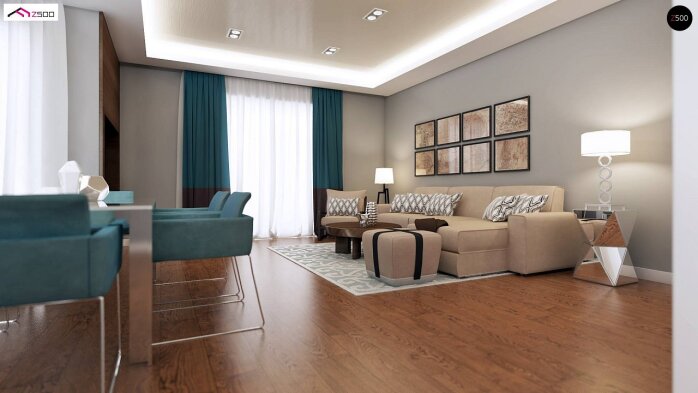 Проєкт будинку U128 - З мансардним поверхом дома в Україні