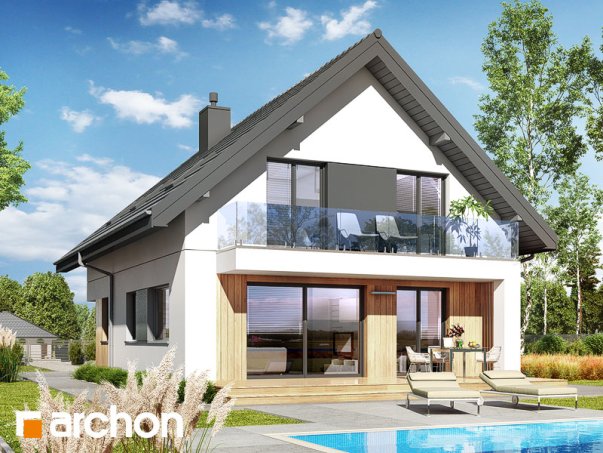 Проект дома Дом в арлетах - 2 С мансардным этажом дома в Украине