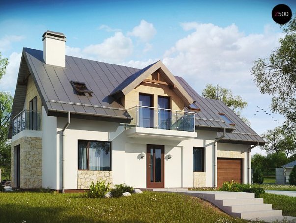 Проєкт будинку U263 + - З мансардним поверхом дома в Україні