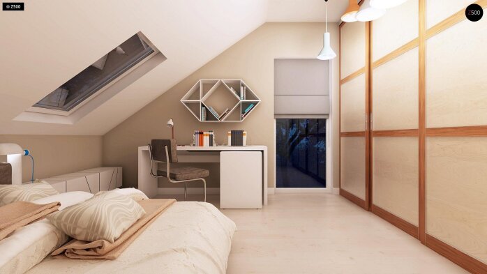 Проєкт будинку U102 - З мансардним поверхом дома в Україні