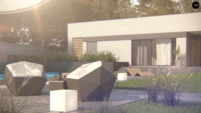 Проєкт будинку Ux117 - Одноповерхові дома в Україні