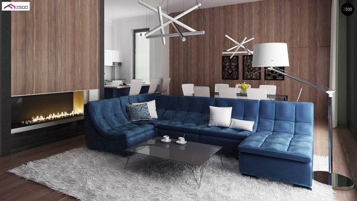 Проект дома Ux141 S - 7 Одноэтажные дома в Украине