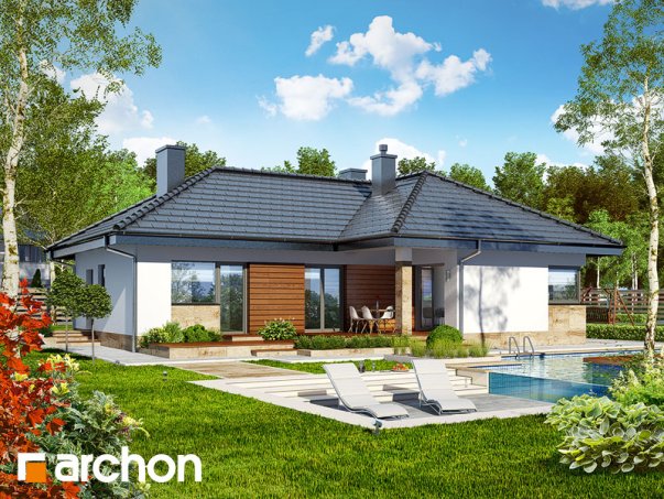 Проект дома Дом в грушках - 1 Одноэтажные дома в Украине