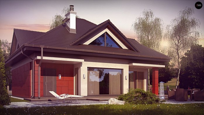 Проєкт будинку U278 - З мансардним поверхом дома в Україні