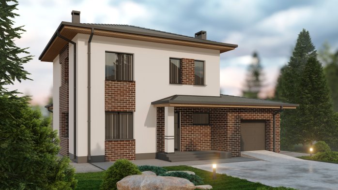 Проект дома DB 41 - 4 Двухэтажные дома в Украине