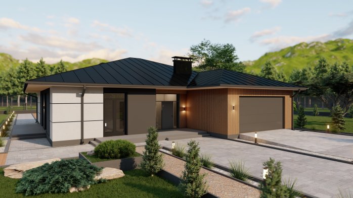 Проект дома DB 40 - 1 Одноэтажные дома в Украине