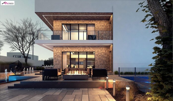 Проєкт будинку Ux82 - Двоповерхові дома в Україні