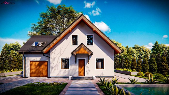 Проект дома U581 - 5 С мансардным этажом дома в Украине