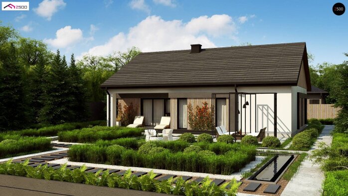 Проєкт будинку U459 - Одноповерхові дома в Україні
