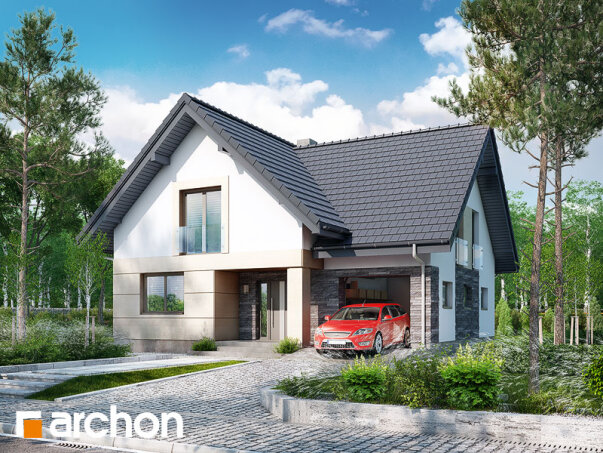 Проект дома Дом в миловонках 2 - 1 С мансардным этажом дома в Украине