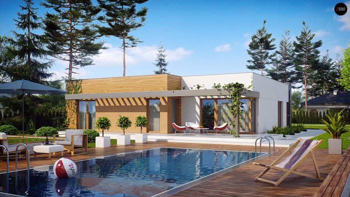 Проект дома Ux100 - 2 Одноэтажные дома в Украине