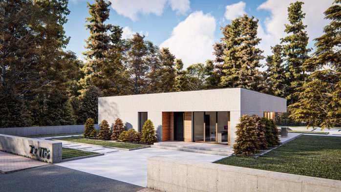 Проєкт будинку Ux176 - Одноповерхові дома в Україні