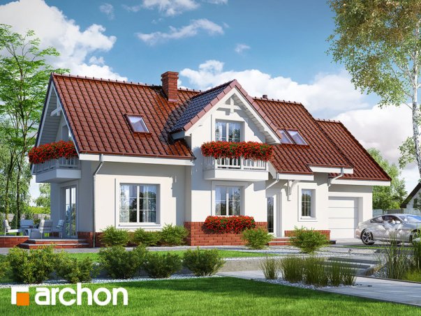 Проект дома Дом в люпине вер.2 - 1 С мансардным этажом дома в Украине