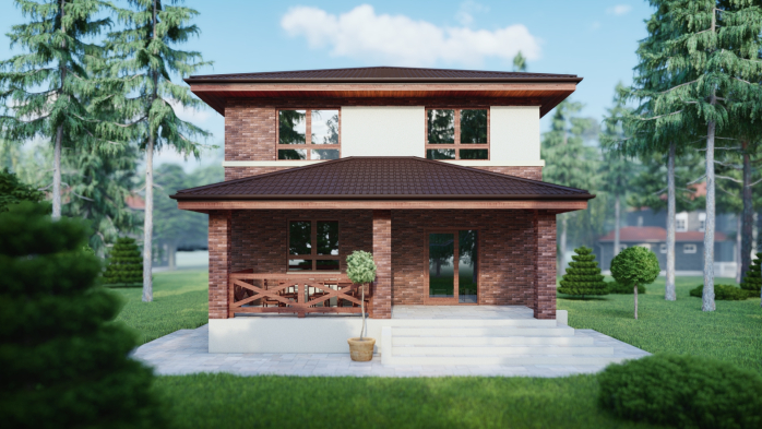 Проект дома DBT 209 - 6 Двухэтажные дома в Украине