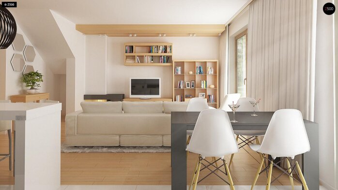 Проєкт будинку U38 D GP - З мансардним поверхом дома в Україні