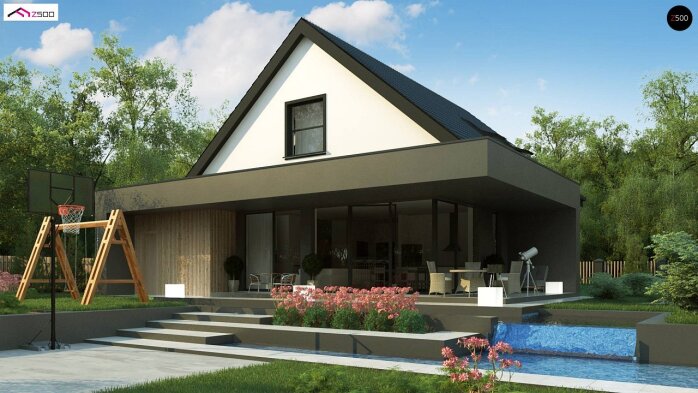 Проект дома U456 - 2 С мансардным этажом дома в Украине