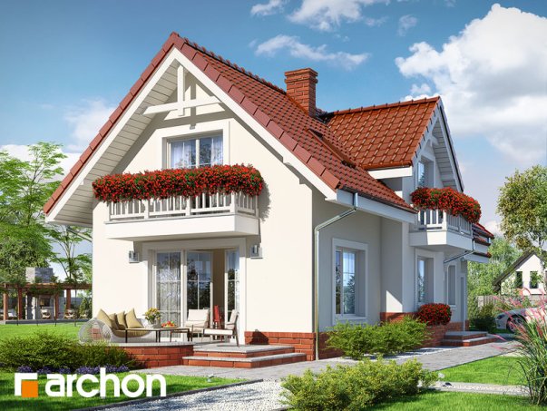 Проект дома Дом в люпине вер.2 - 2 С мансардным этажом дома в Украине