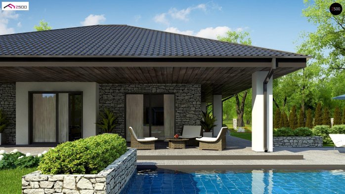 Проєкт будинку U279 - Одноповерхові дома в Україні