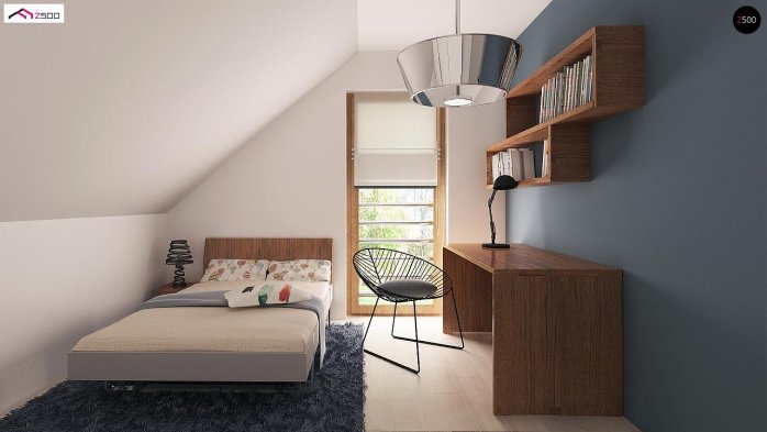 Проєкт будинку U217 - З мансардним поверхом дома в Україні