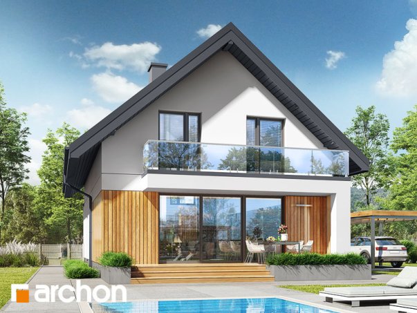 Проект дома Дом в сон-траве 6 - 2 С мансардным этажом дома в Украине