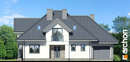 Проєкт будинку Будинок в сливах (Г) - З мансардним поверхом дома в Україні