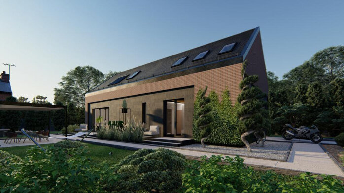 Проєкт будинку U515 - З мансардним поверхом дома в Україні