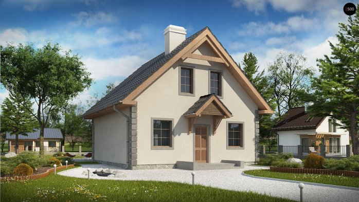 Проект дома U1 bl - 1 С мансардным этажом дома в Украине