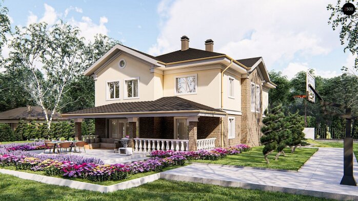 Проєкт будинку Uu12 - Двоповерхові дома в Україні