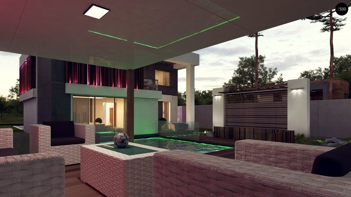 Проєкт будинку Ux124 - Двоповерхові дома в Україні