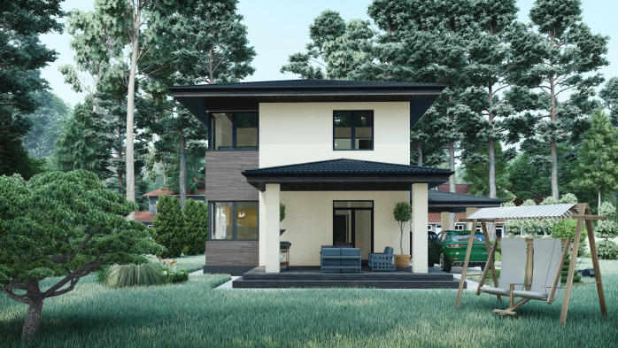 Проект дома DBT 289 - 4 Двухэтажные дома в Украине