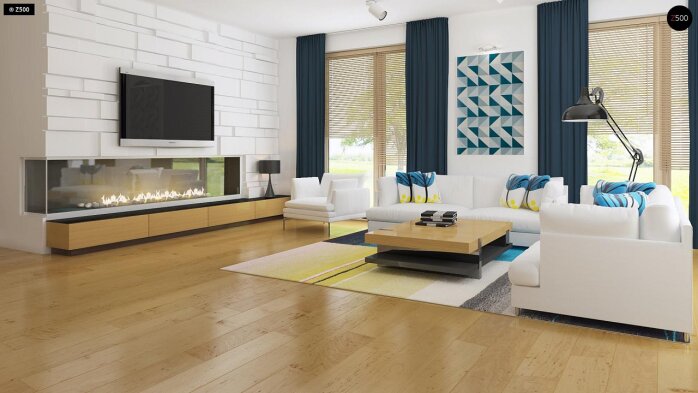 Проект дома Ux35 - 3 Одноэтажные дома в Украине