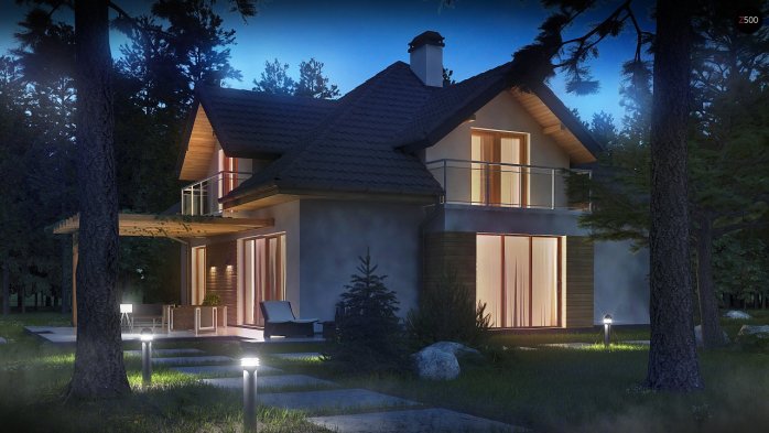 Проєкт будинку U270 - З мансардним поверхом дома в Україні