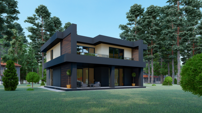 Проект дома DBT 272 - 4 Двухэтажные дома в Украине