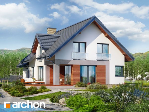 Проєкт будинку Будинок в сріблянках - З мансардним поверхом дома в Україні