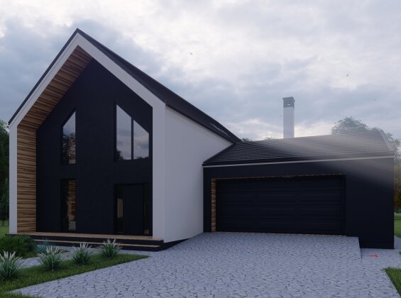 Проект будинку з мансардою DBT 236