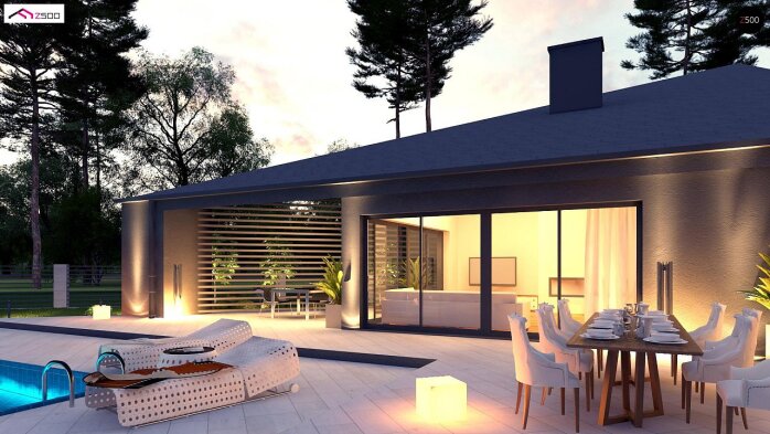 Проект дома Ux94 - 5 С мансардным этажом дома в Украине