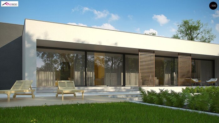 Проєкт будинку Ux72 - Одноповерхові дома в Україні