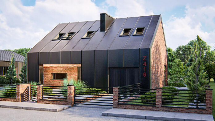 Проєкт будинку U416 - З мансардним поверхом дома в Україні