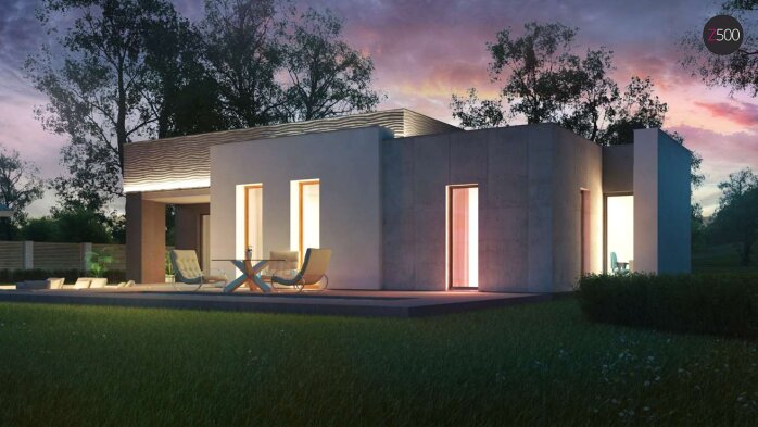 Проєкт будинку Ux56 - Одноповерхові дома в Україні