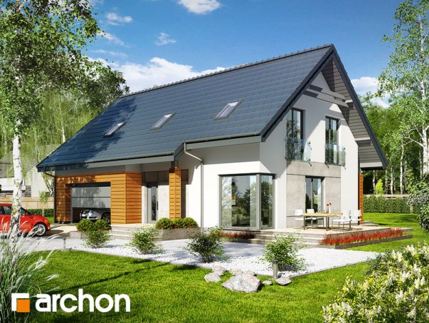 Проект дома Дом в яблонках 3 (Г2) - 1 С мансардным этажом дома в Украине