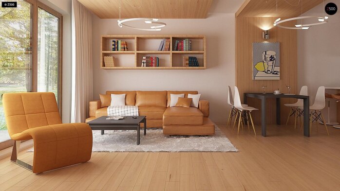 Проект дома U69 - 3 Одноэтажные дома в Украине