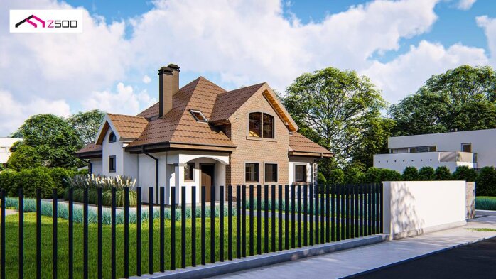 Проект дома U18 kl+ - 5 С мансардным этажом дома в Украине