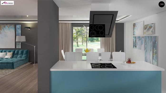 Проєкт будинку Ux107 - Двоповерхові дома в Україні