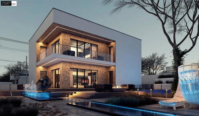 Проєкт будинку Ux82 pk - Двоповерхові дома в Україні